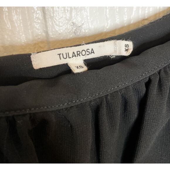 TULAROSA X REVOLVE Black Lace Trim Ruffled Maxi XS - Picture 10 of 13